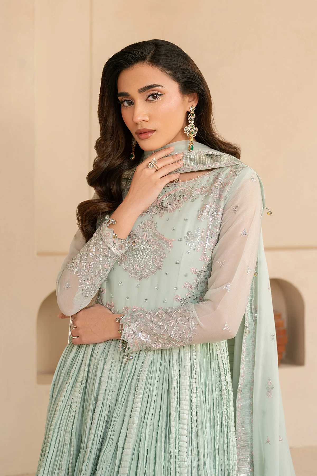 Green Dress 3 Piece - RTW1020 - Image 3