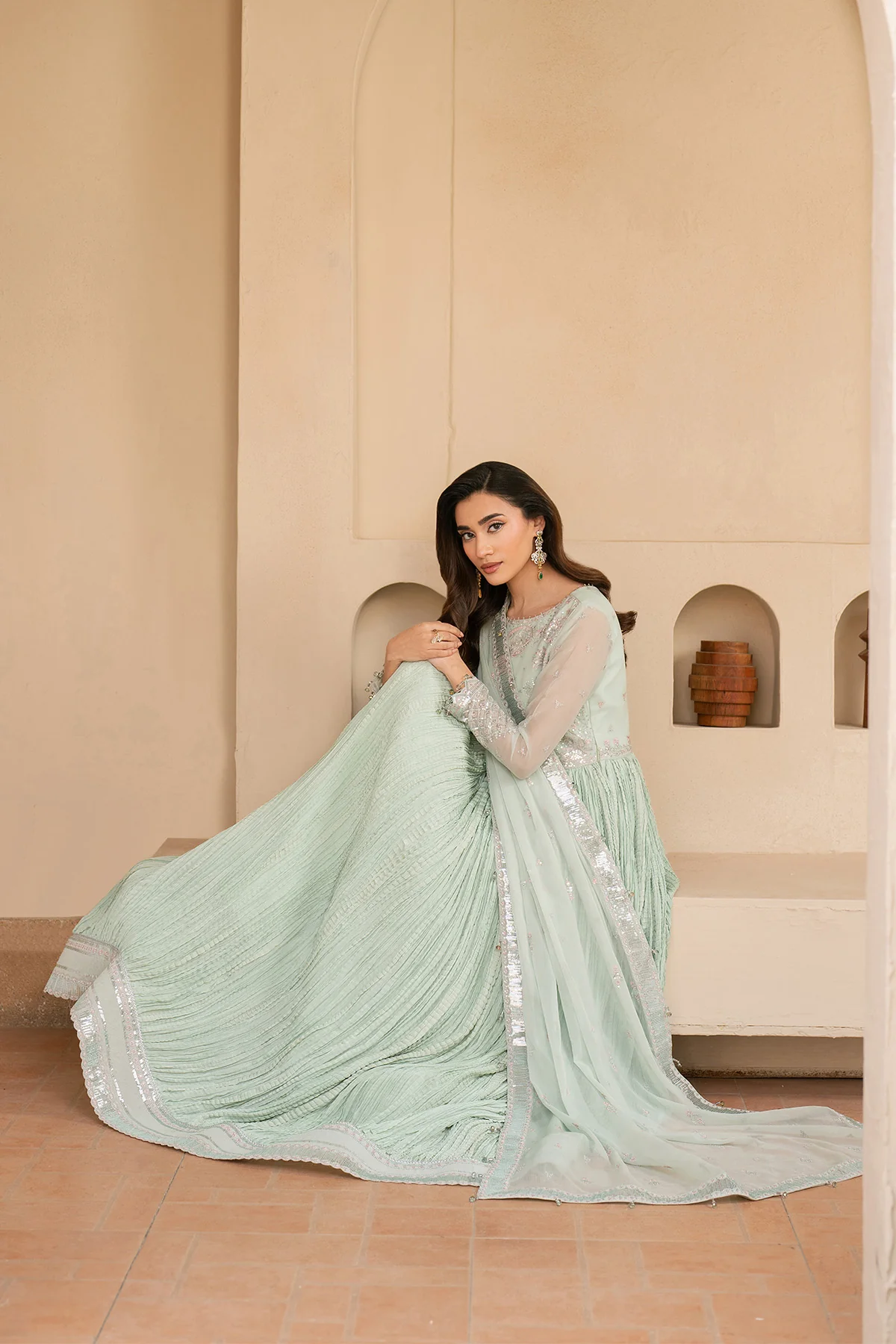 Green Dress 3 Piece - RTW1020 - Image 5