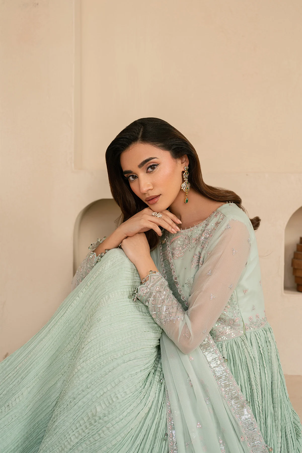 Green Dress 3 Piece - RTW1020 - Image 6